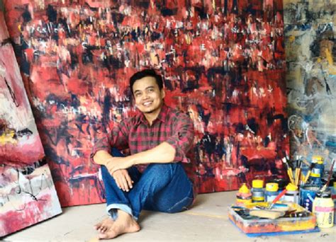 Lukisan Abstrak Karya Seniman Indonesia Romi Gambar