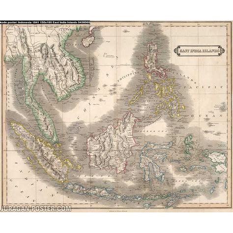 Jual Peta Kuno Indonesia Jaman Dulu Tahun Ukuran X Bahan Pet
