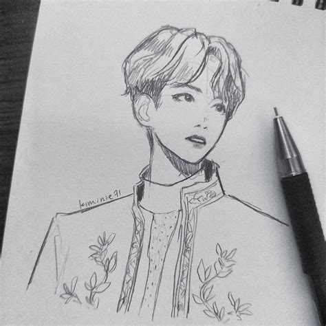 J Hope In 2019 Bts Drawings Kpop Drawings Drawings