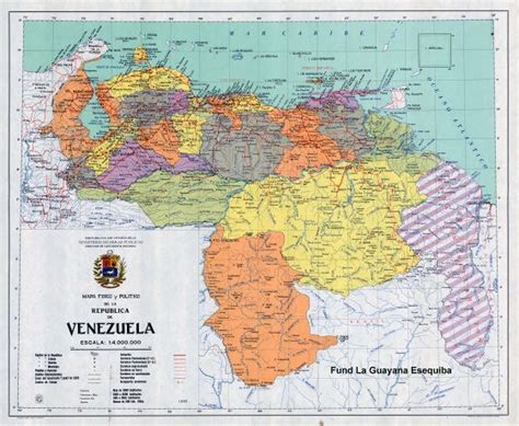 A Gran Escala Mapa Político Y Administrativo De Venezuela Con Todas