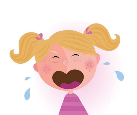 Crying Baby Girl Stock Vector Illustration Of Cute Close 14031221