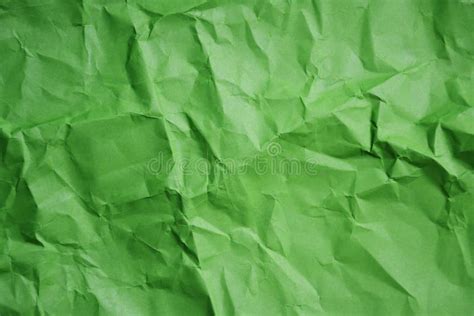 Green Crumpled Paper Texture Background Stock Image Image Of