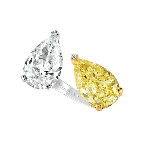 Yellow And White Diamond Toi Et Moi High Ring Messika The Jewellery