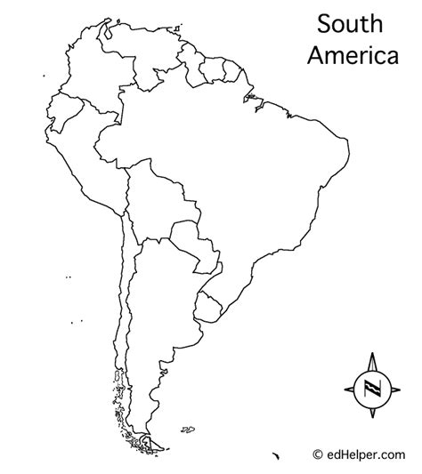 South America Outline Map