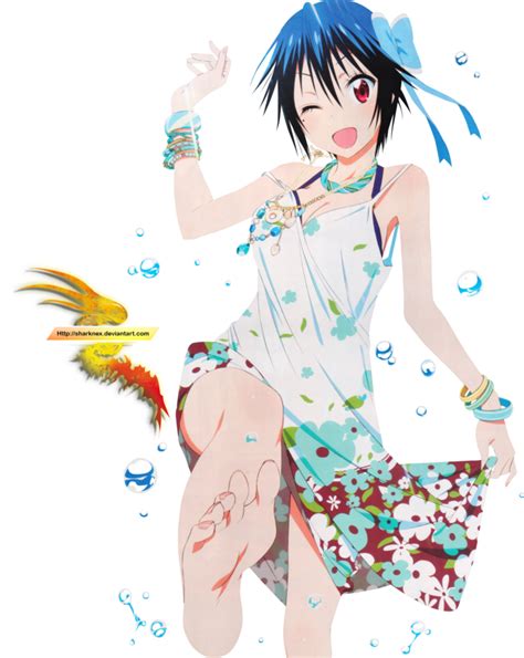 tsugumi flowerdress render by sharknex on deviantart cute characters anime characters nisekoi