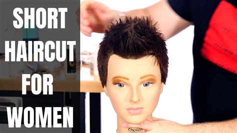 Haircut Tutorial Short Textured Womens Haircut Thesalonguy Youtube