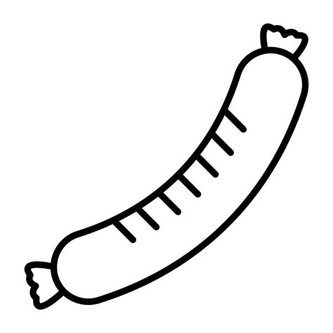 Sausage Line Icon 4588593 Vector Art At Vecteezy