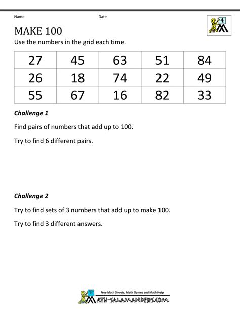 Can you find them all? Free Math Puzzles 4th Grade