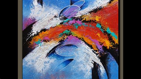 Abstract Acrylic Painting Creating Abstract Textured