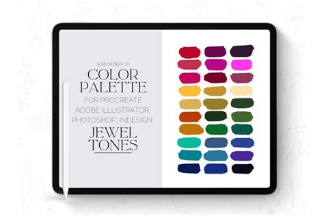 Jewel Tones Color Palette For Procreate And Adobe