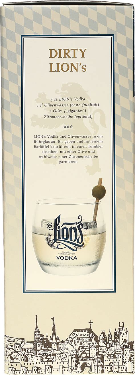 Lions Vodka Aus München Im Set Mit Glas Hier Günstig Kaufen