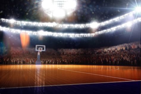 Premium Photo Basketball Court Sport Arena 3d Render Background