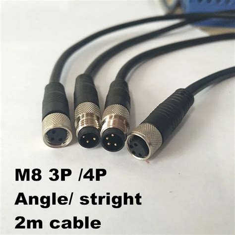High Quality 3 Pins 4 Pins Sensor Connector Cable M8 Waterproof Plug