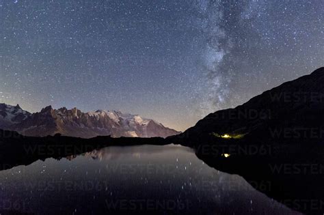 Camping Under The Stars At Lac Des Cheserys Mont Blanc In Centre