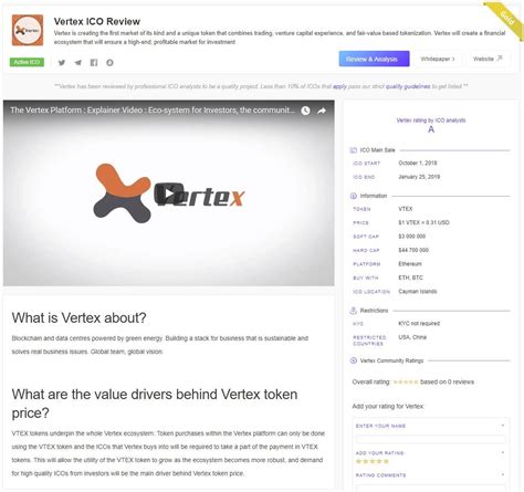 Vertex Ico Rating And Review Vertex Ico Is All Creating A Unique By Medium