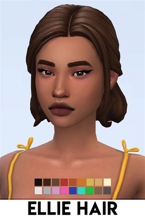 Ellie Hair By Vikai Imvikai On Patreon In 2021 Sims 4 Sims Sims Hair