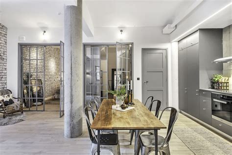 City Apartment With An Industrial Interior Design