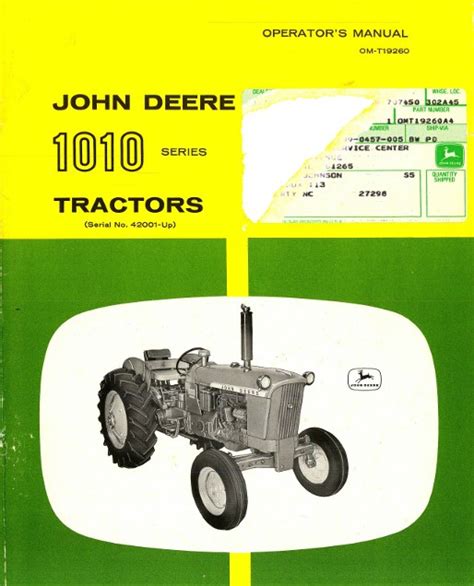 John Deere 1010 Service Manual