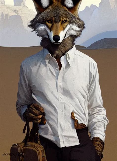 Character Portrait Of A Happy Furry Anthro Coyote Stable Diffusion OpenArt