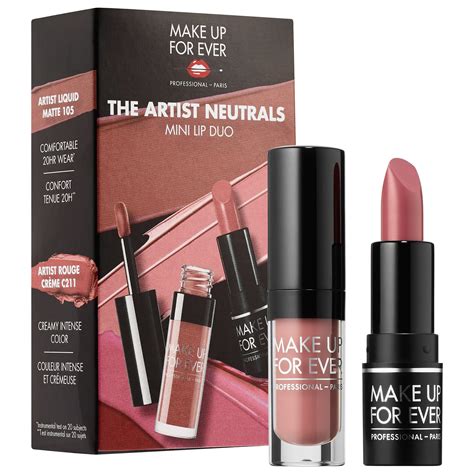 The Artist Neutrals - Mini Lip Duo - MAKE UP FOR EVER | Sephora | Sephora, Neutral lips, Makeup ...