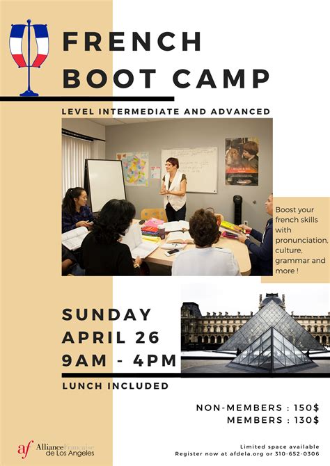 Feel free to watch our 'daily story' on. POSTPONED: French Boot Camp | Alliance Française de Los ...