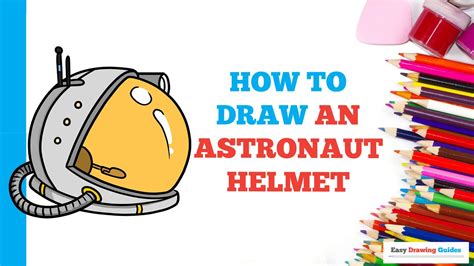 How To Draw An Astronaut Helmet In A Few Easy Steps Drawing Tutorial