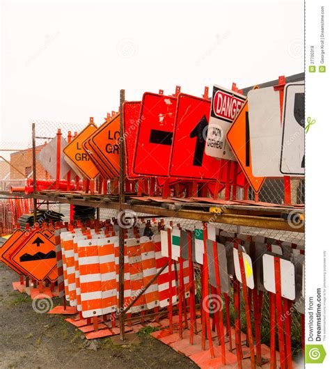 Storage Of Traffic Signs Royalty Free Stock Photography Cartoondealer