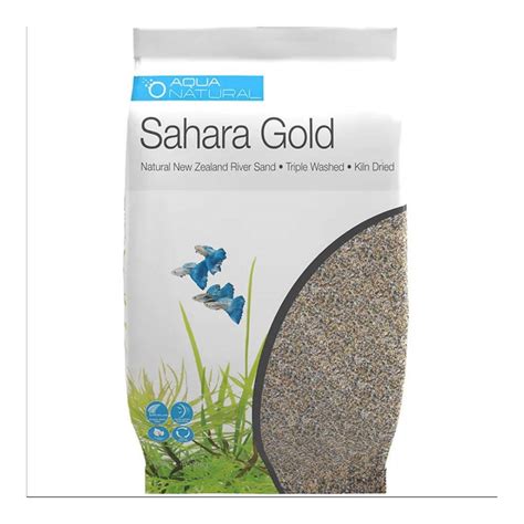 Aqua Natural Aquarium Sand Sahara Gold 45kg Nicks Pet Needs