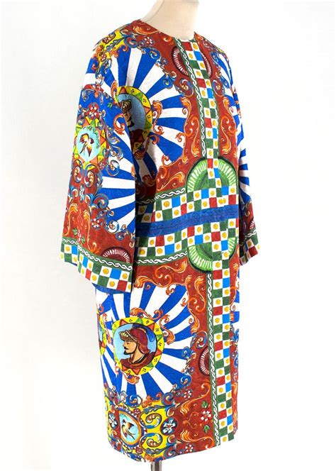 Dolce And Gabbana Multi Coloured Printed Coat It 40 At 1stdibs