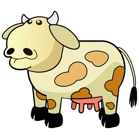 Cream Colored Cow With Brown Spots Png Svg Clip Art For Web Download