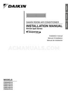 Daikin Fdmq Rvju Installation Manual