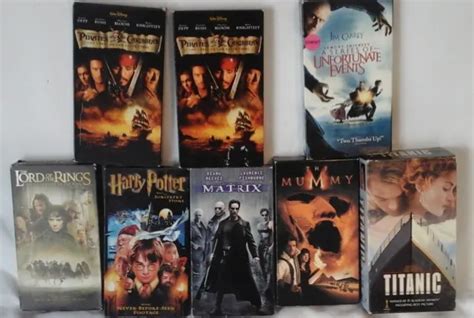 Vintage Classic Movie Lot 90s 2000s Vhs Tapes Of 8 Films Action Drama