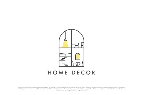 Cozy Home Decor Logo Design Illustration Minimalist Level Home