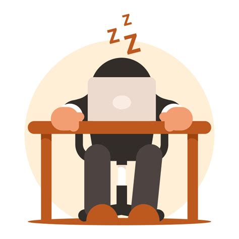 Businessman Sleeping At Workplace Royalty Free Stock Svg Vector And