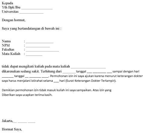 Contoh surat izin sakit tidak masuk sekolah. Contoh Kop Surat Keterangan Sakit - Contoh Kop Surat