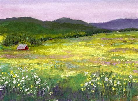 Meadow Of Flowers Painting By David Patterson