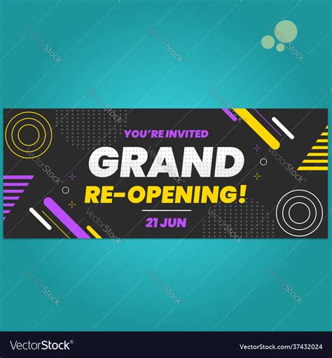 Banner Grand Opening Template Design Royalty Free Vector