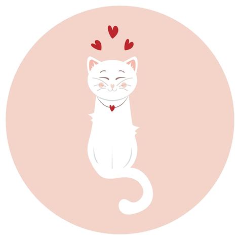 Premium Vector Cute White Cat Cartoon