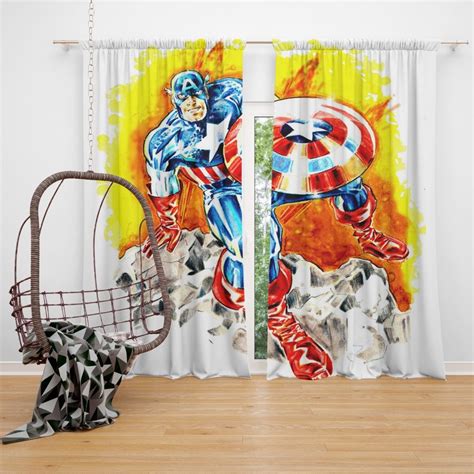 Captain America The First Avenger Marvel Curtain Super Heroes Bedding