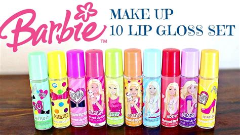 Barbie Make Up 10 Pack Roll On Lip Gloss Youtube