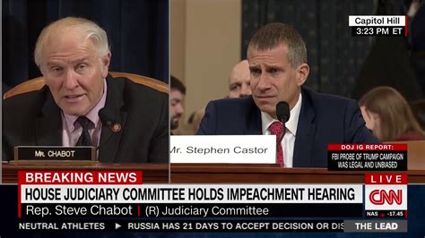 Congressman Steve Chabot S Remarks During Second House Judiciary Impeachment Hearing Youtube