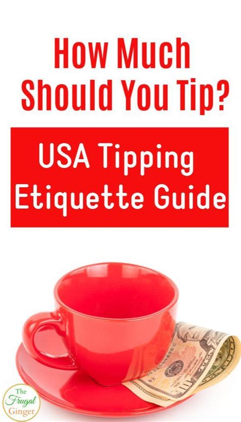 How Much Should I Tip Usa Tipping Guide The Frugal Ginger Tipping