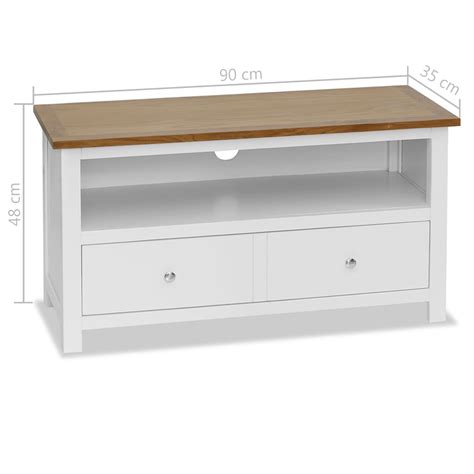Our broad selection of ranges include mango wood, painted grey, painted cream, dark wood and oak tv stands. vidaXL Solid Oak Wood TV Cabinet 90cm 2 Drawers 1 Shelf ...