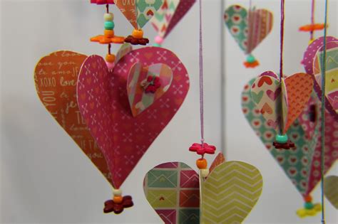 Creative Valentines Day Hanging Hearts Decoration Valentine Crafts