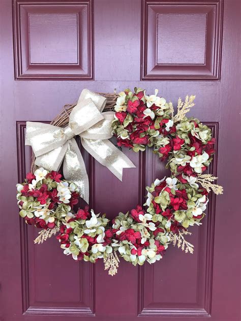 Christmas Wreath For Front Door In Mixed Colors Door Decor Etsy