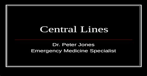 Central Lines Ppt Powerpoint