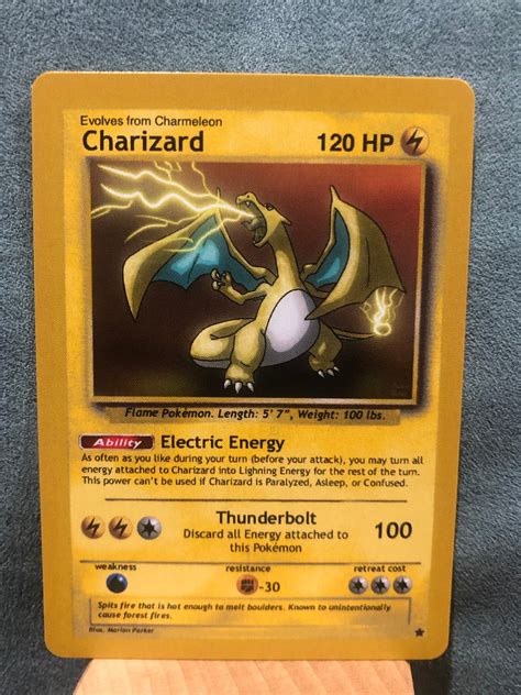 Electric Charizard Pokemon Card Printable Cards