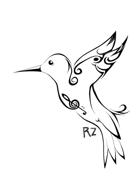 Hummingbird Tattoo Drawing At Getdrawings Free Download