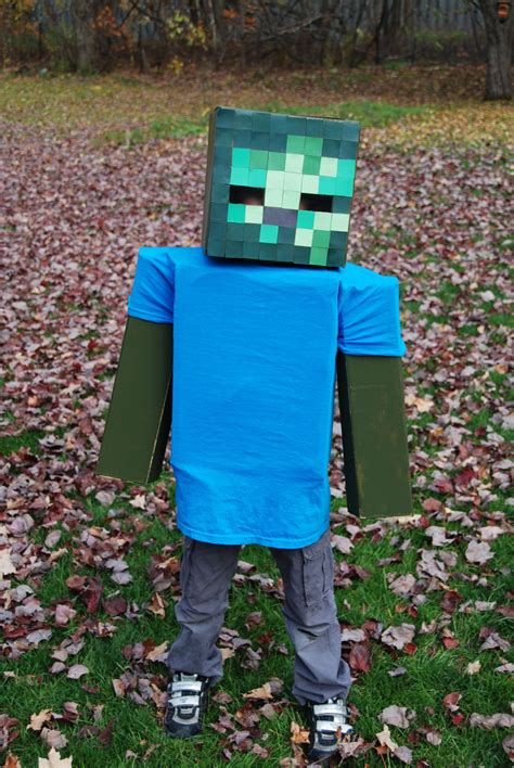 Minecraft Zombie Classic Boys Halloween Fancy Dress Costume For Child