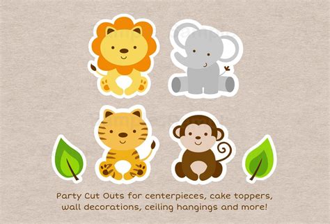 Safari Animal Cutouts Printable